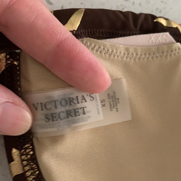 NWOT VICTORIA’S SECRET Brown And Gold Bird Print Padded Bikini - Picture 11 of 14